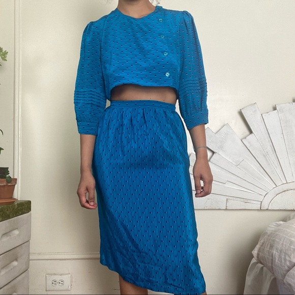 Vintage Reworked Silk Matching Set - Picture 2 of 5